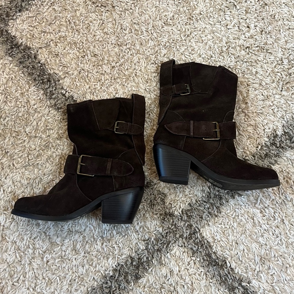 Dolce Vita Suede Buckle Boots